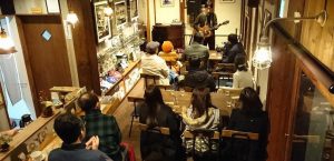 福井のカフェでのアコースティック／弾き語りライブ